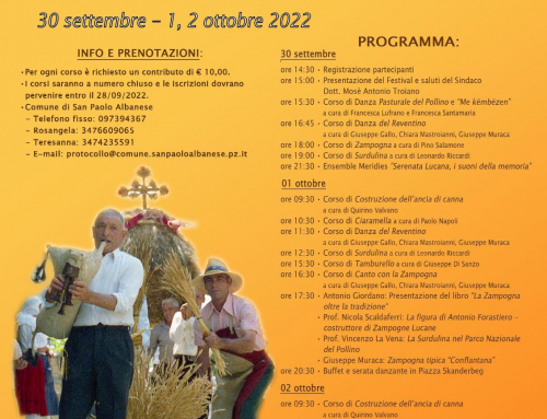 Eventi & Manifestazioni nel Parco Nazionale del Pollino e dintorni  [ESTATE – AUTUNNO 2022]